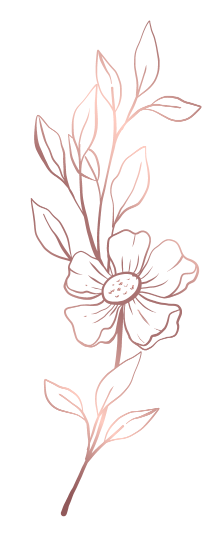 flowers rosegold
